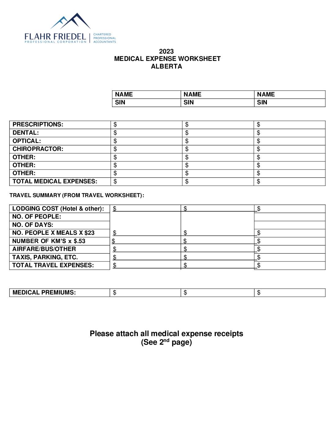 Alberta Tax Forms Flahr Friedel Professional Corporation